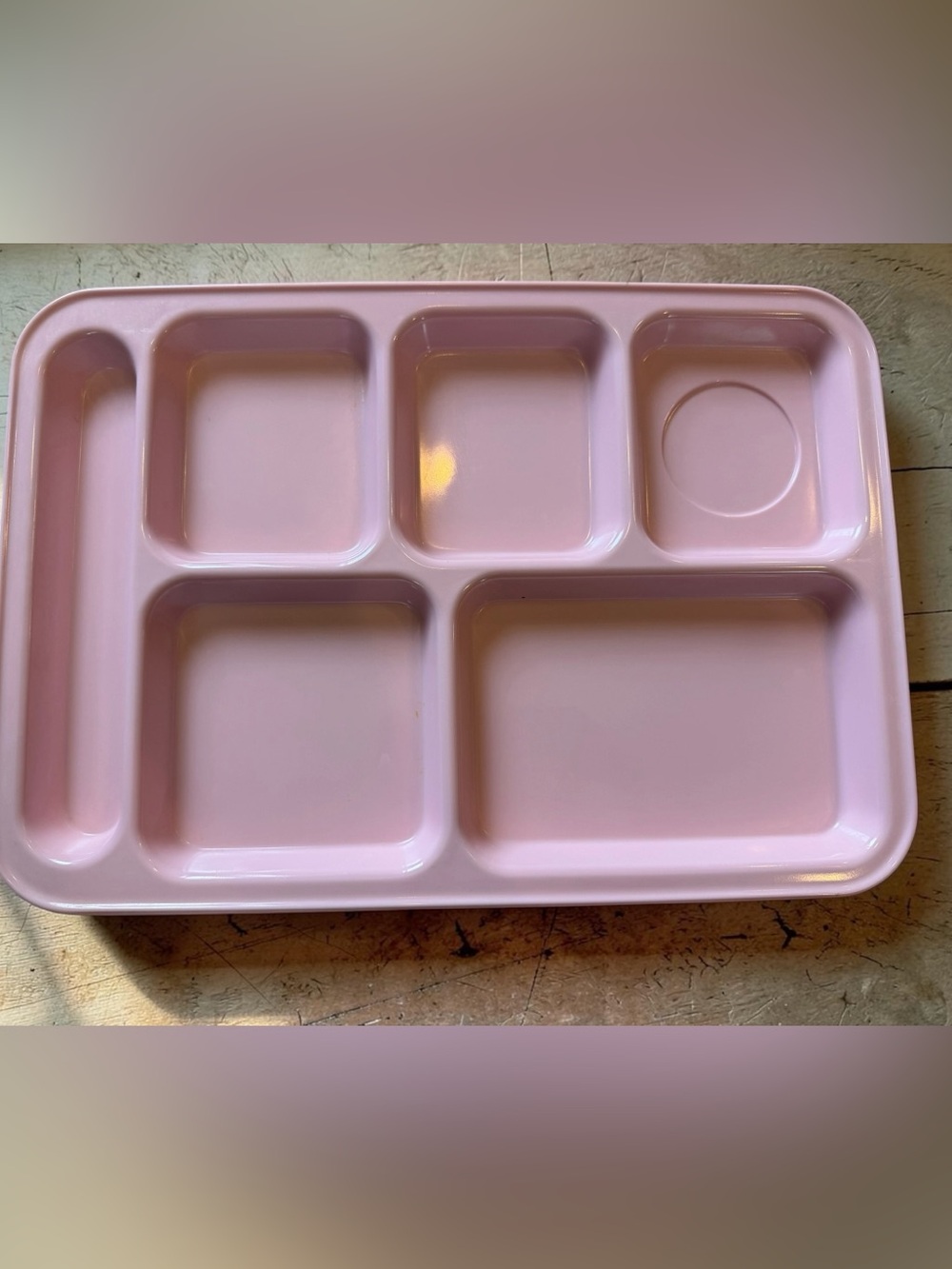 Vintage Style Pottery Barn Kids Divided Lunch Trays Set of 4 Pastel Melamine